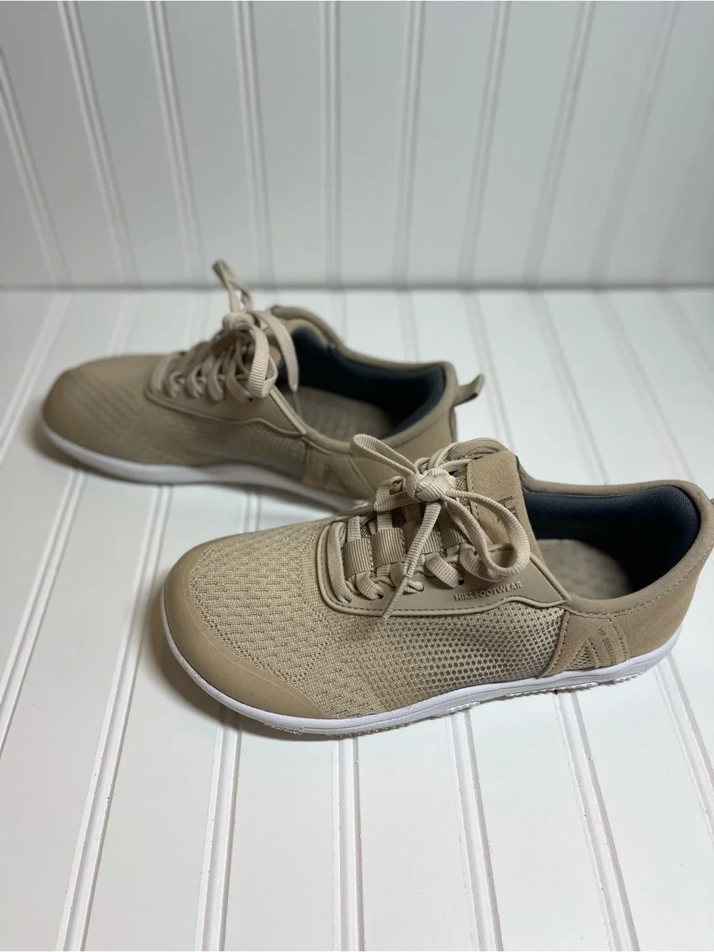 Hike Footwear HF Stride Barefoot Sneakers in a versatile beige/taupe colorway.